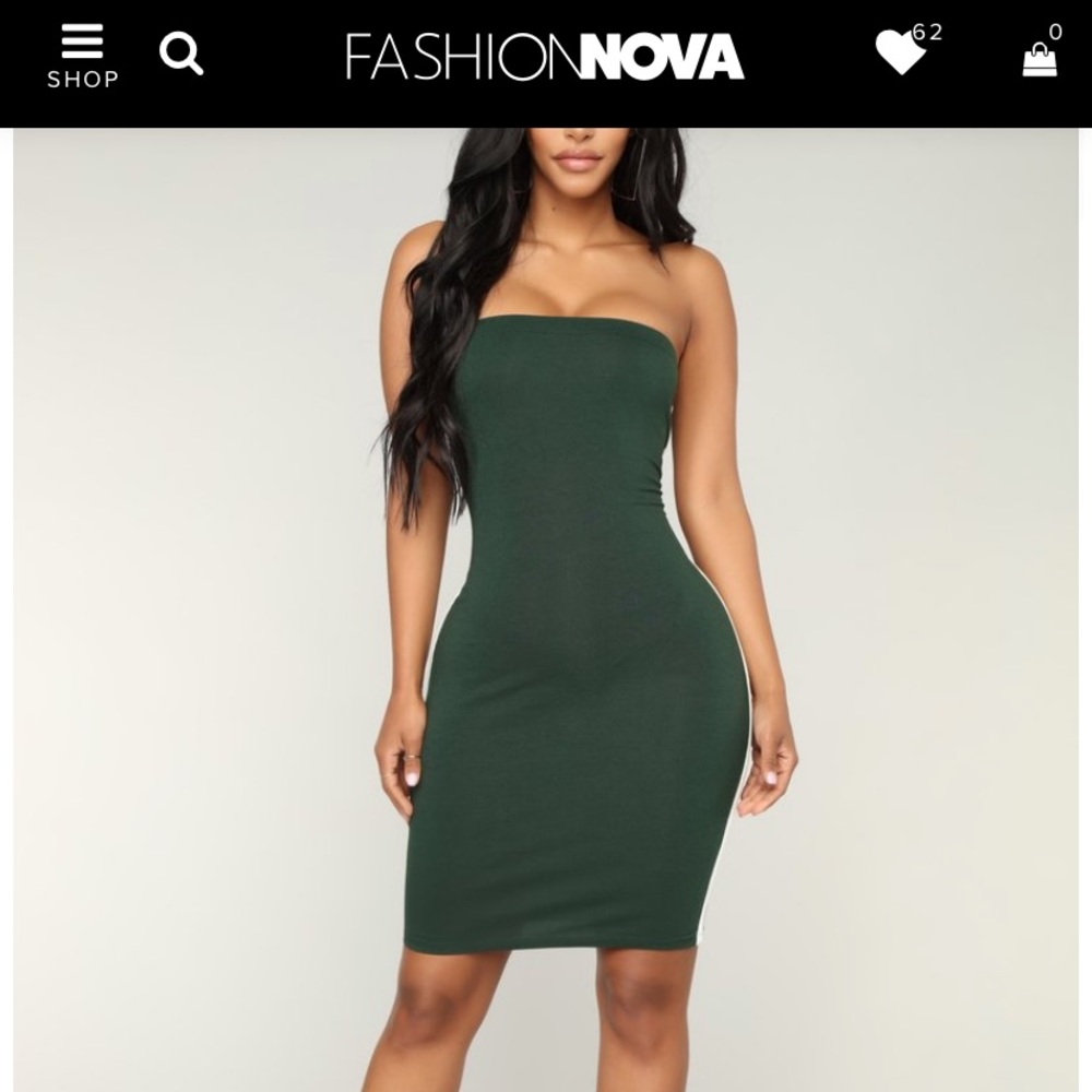 Green body con fashion nova dress NWOT
